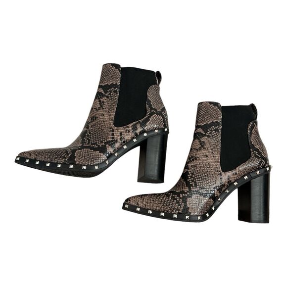 Charles By Charles David Snake Print Ankle Boots - Picture 8 of 14